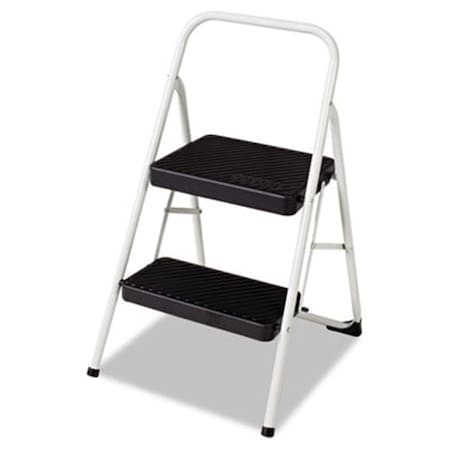 Homepage Two-Step All Steel Folding Step Stool 220-lb. 17 .38w x 18d x 28 .13h Gray HO2524289
